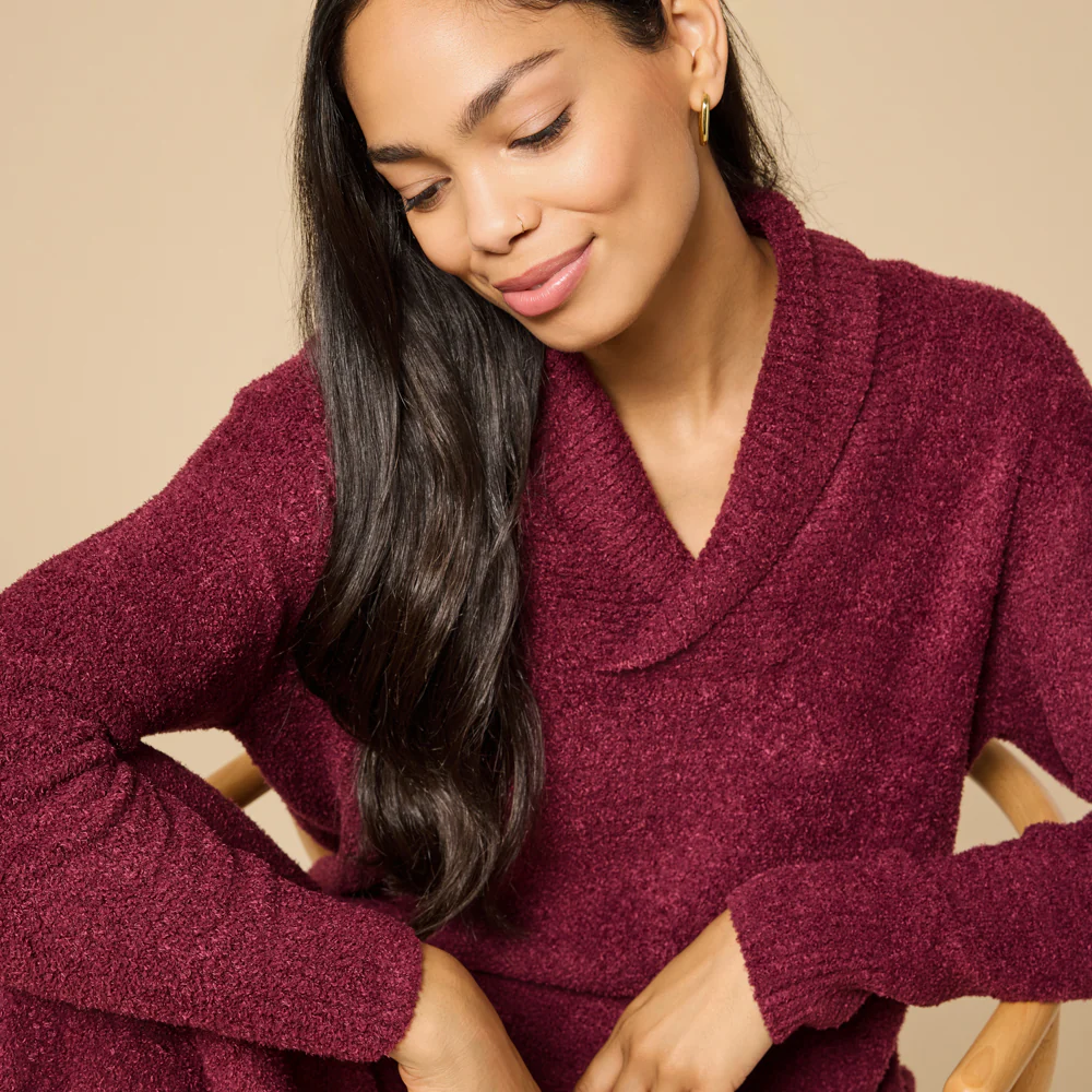 Ultra-Marshmallow Shawl Collar with Pintuck Pant - Image 2