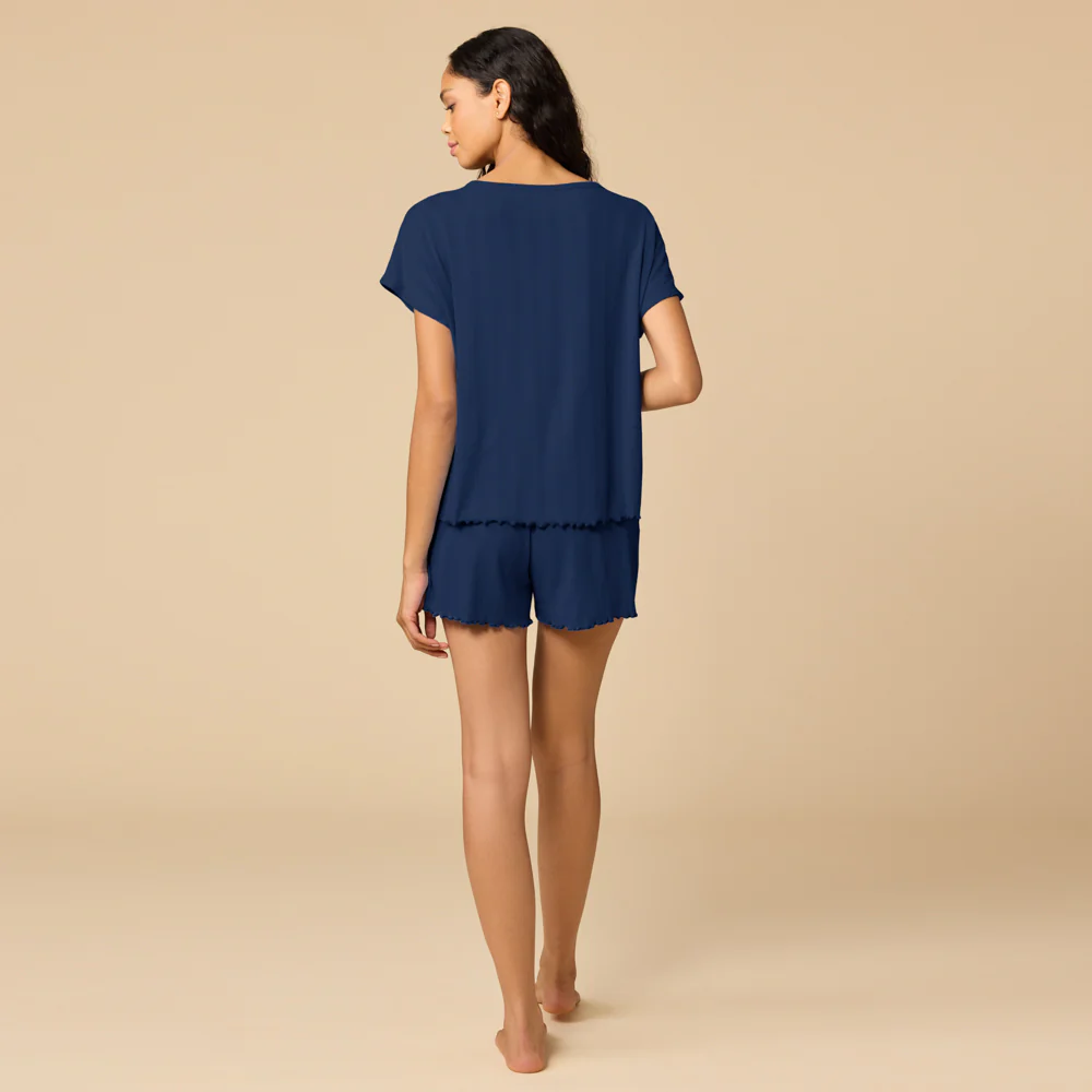 Pointelle Tap Shorts with Lettuce Edge - Image 10