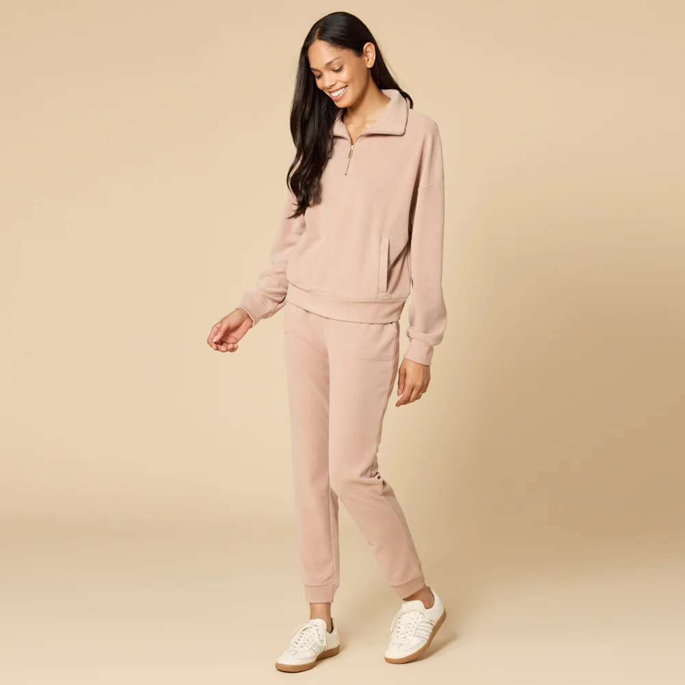 Vintage Velvet 1/4 Zip with Jogger - Image 3