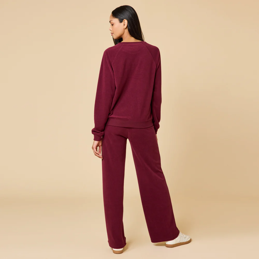 Vintage Velvet Raglan Crew Neck with Pintuck Pant - Image 4