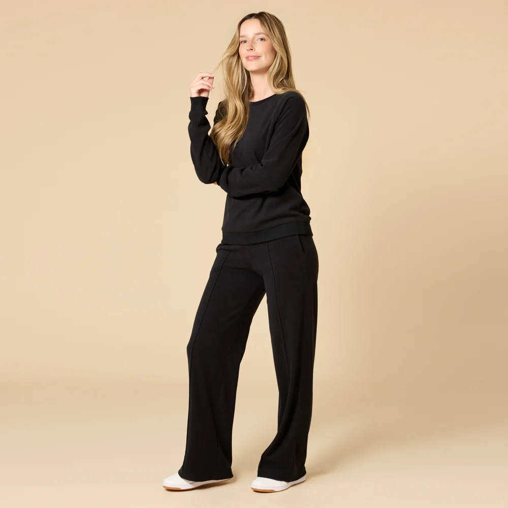 Vintage Velvet Raglan Crew Neck with Pintuck Pant - Image 8