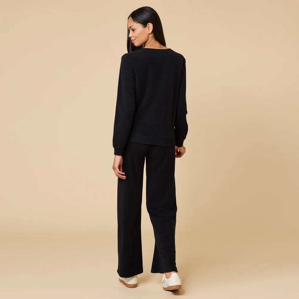 Vintage Velvet V-Neck with Wide Leg Pant - Image 10